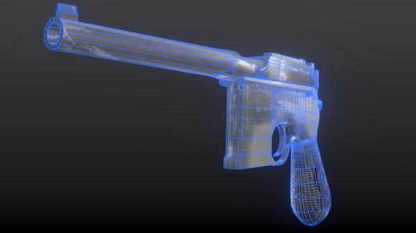 mauser military 3d model - Mauser Military pistol by TotexArtz